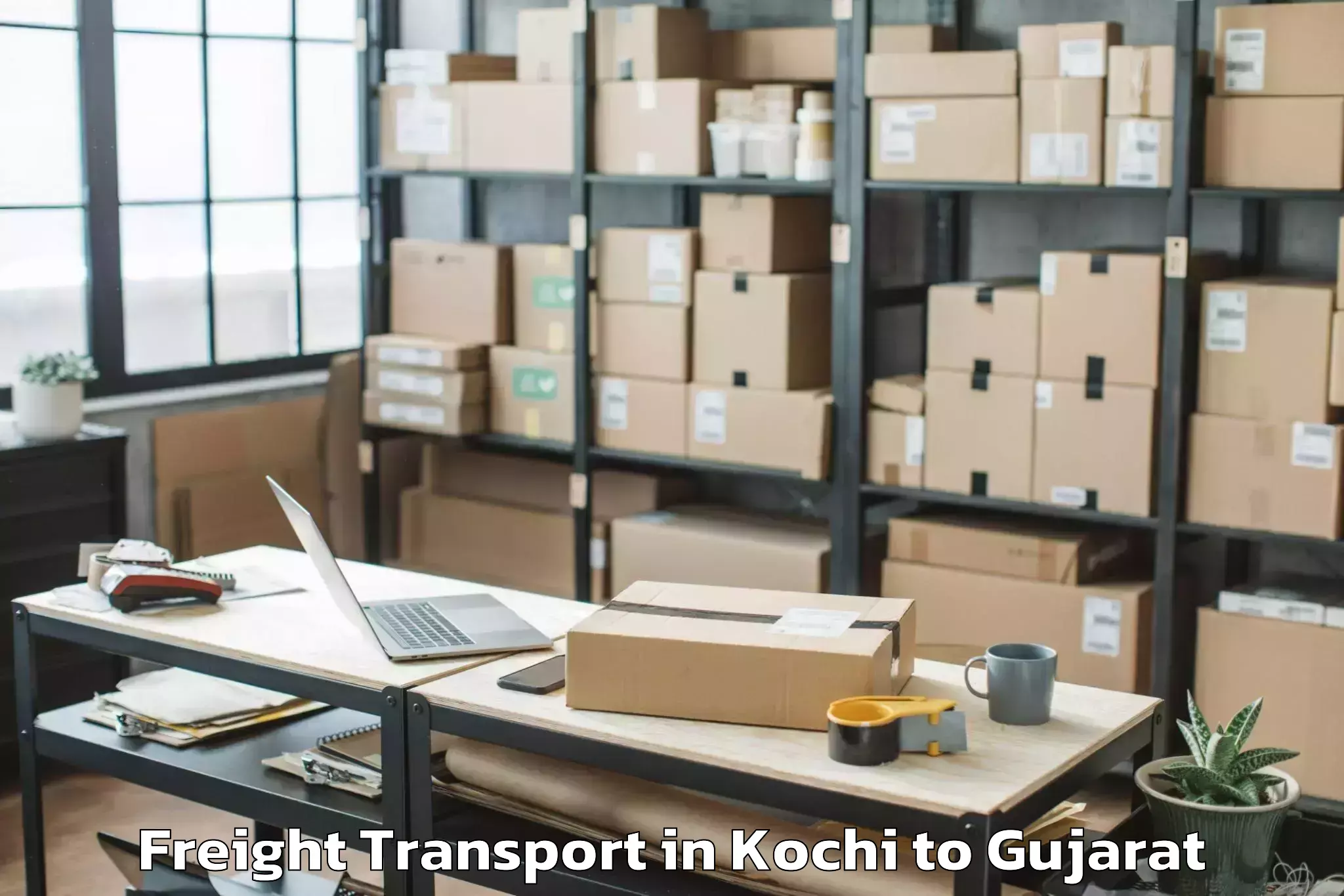 Reliable Kochi to Porbandar Airport Pbd Freight Transport